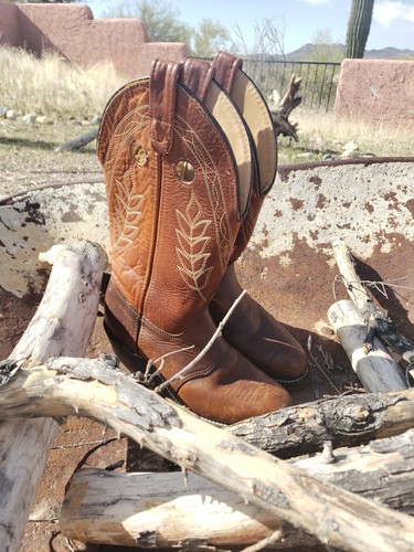 Double H WOMEN'S BUCKAROO Bison Western Boots SIZE 7.5 M - Picture 1 of 22