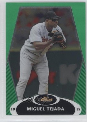 2008 Topps Finest Green Refractor 136/199 Miguel Tejada #119 0b5