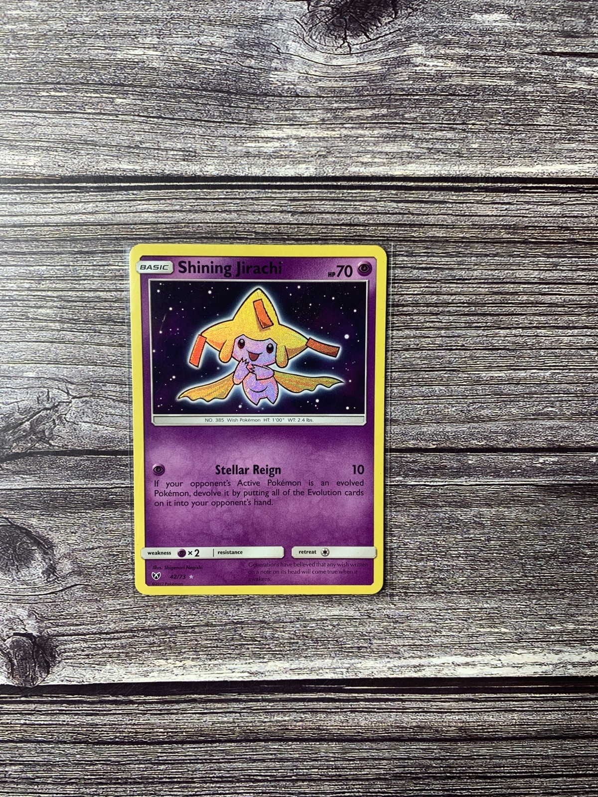 Pokémon Shining Jirachi 42/73 Shining Legends Light play MP