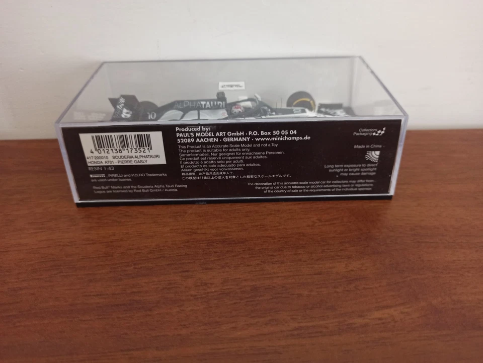F1 MINICHAMPS 1:43 SCUDERIA ALPHATAURI HONDA AT01 P. GASLY LANCIO SPEC 2020 - Immagine 4 di 4
