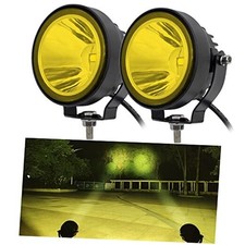 LED Round Yellow Driving Fog Lights 2Pcs 4 Inch Super Bright Yellow Spot Beam