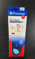 Power Step Protech Full Length Insoles, Size A, Men 4/4.5, Women 6/6.5