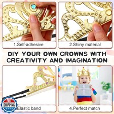 Yaomiao 66 Pieces Foam Princess Tiaras DIY Crowns Kids Party Favors Craft Cry...
