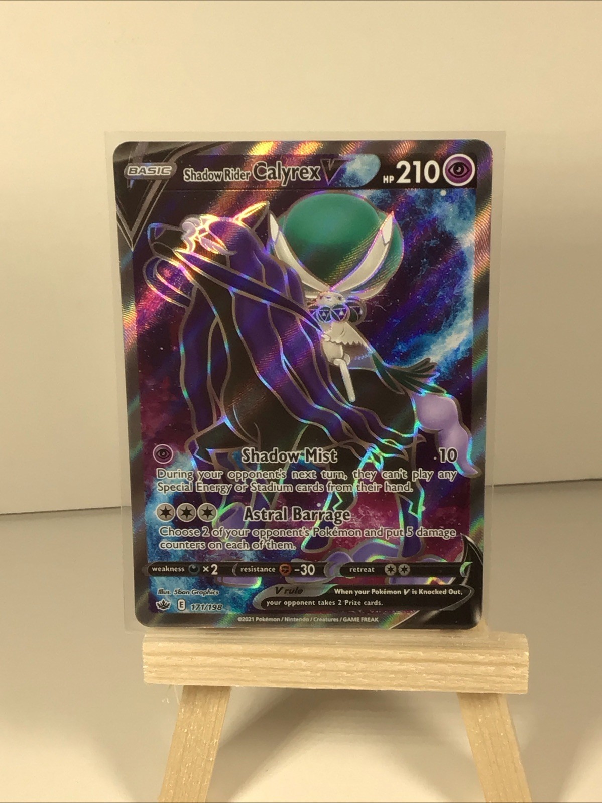 Shadow Rider Calyrex V (Full Art) 171/198 Sword & Shield Chilling Reign NM