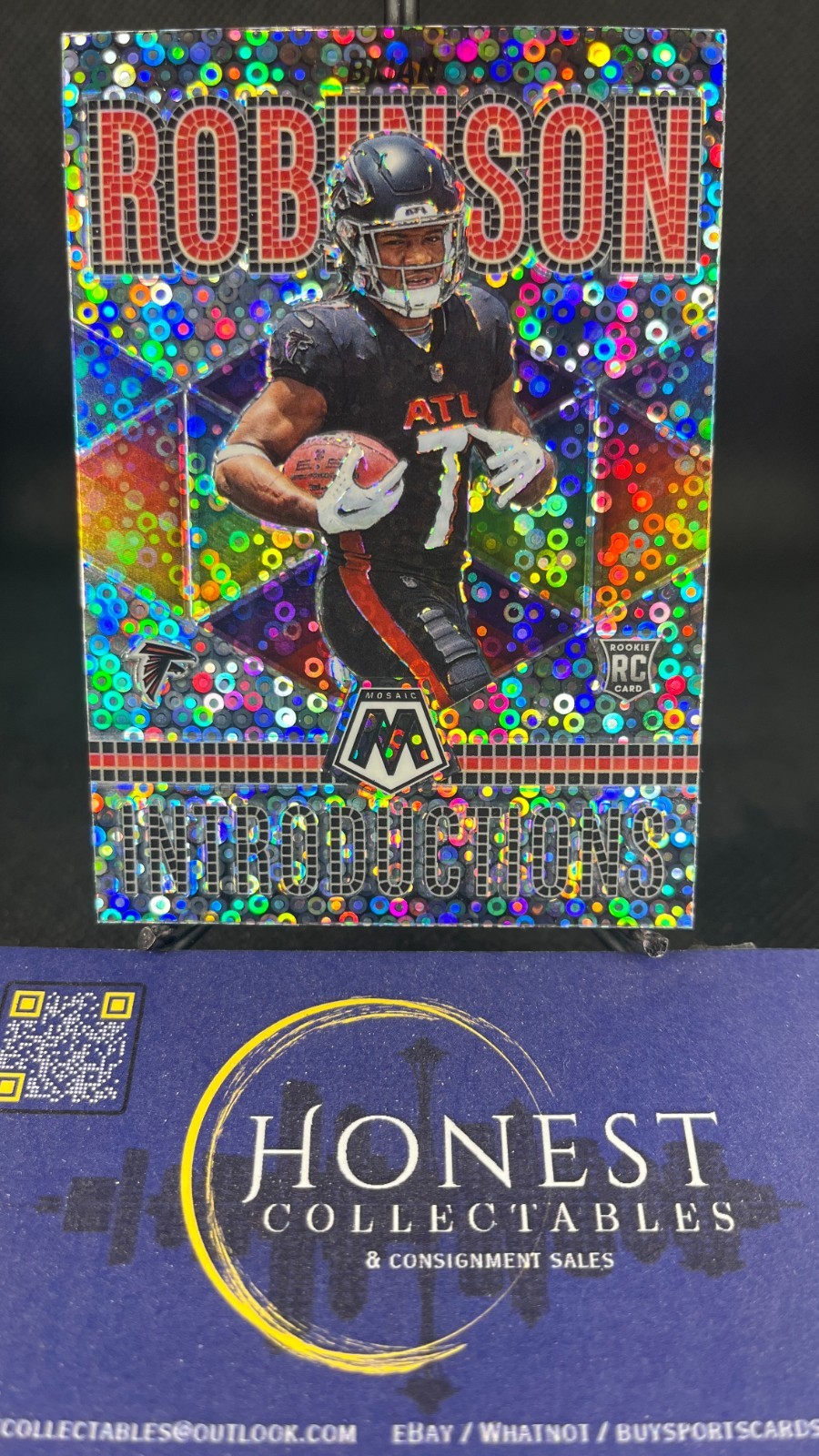 Bijan Robinson (RC) - 2023 Panini Mosaic Introductions No Huddle Prizm #I-6