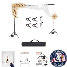 Versatile Heavy Duty Backdrop Stand Kit - Adjustable 10 x 10 Ft for Events