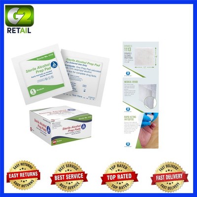 200 Sterile Alcohol Prep Pads - 70% Isopropyl Antiseptic Wipes for Safe Use