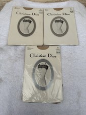 3x NEW Vintage Christian Dior Romantic Lace Top Stockings White 1 Sandalfoot 913