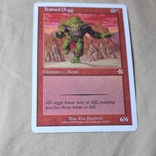 Magic The Gathering TRAINED ORGG - Starter 1999 - Rare Gold Star - Vintage MTG