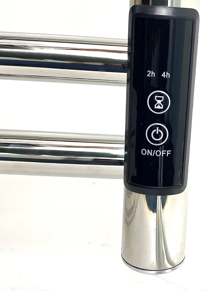 Scaldasalviette Elettrico in Acciaio Inossidabile Argento – Design Moderno, Risc - Immagine 3 di 4