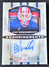 2022-23 UD The Cup John Vanbiesbrouck ENSHRINEMENTS AUTO /99 NY Rangers HOF