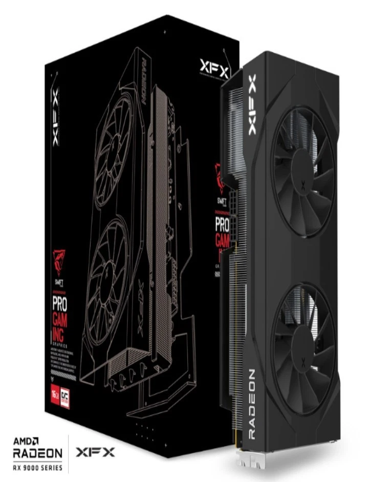 XFX Swift Radeon RX 9070 OC 16GB GDDR6 Dual Fan Graphics Card RX-97SWFT2BQ