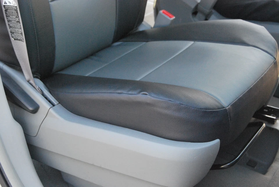 for CHRYSLER TOWN & COUNTRY S.LEATHER CUSTOM FIT FRONT SEAT COVERS 13 COLORS - Image 2 of 4