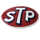 Vintage STP Porcelain Sign - Gas Pump Automotive Sign