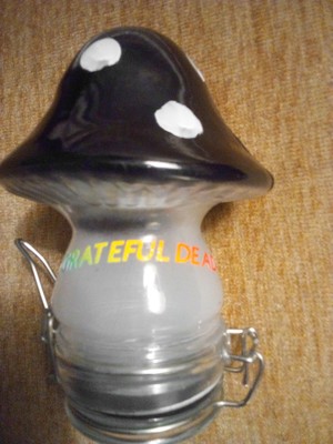 Grateful Dead VINTAGE Mushroom Stash Containers.very heavy and thick glass.