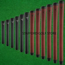 The Grip Master The Roo Leather Golf Grips Black Red BUNDLE Sets Core .600"