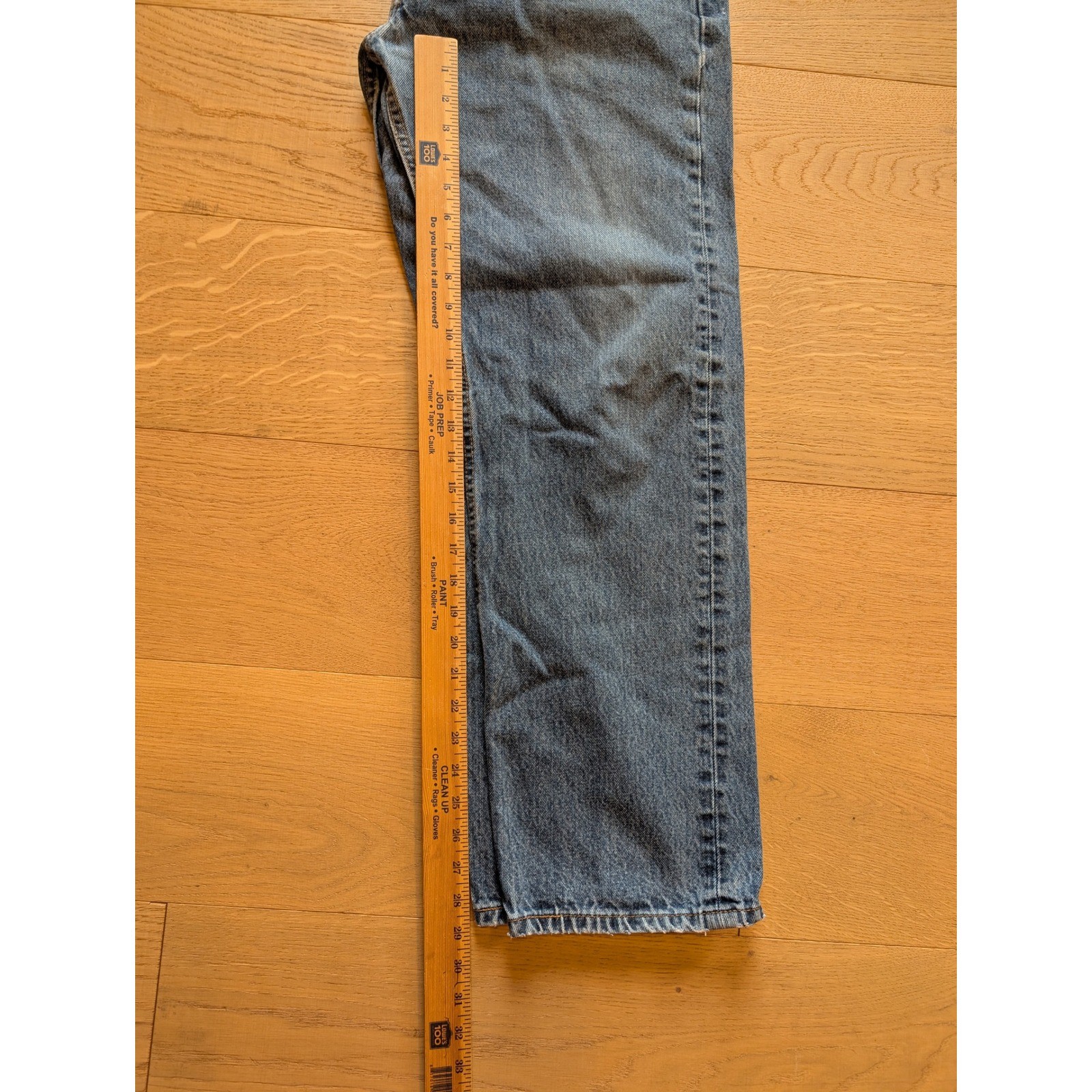 Levi's 505 Jeans Regular Fit Classic Medium Wash Denim Pants W36 L32 thumbnail 7