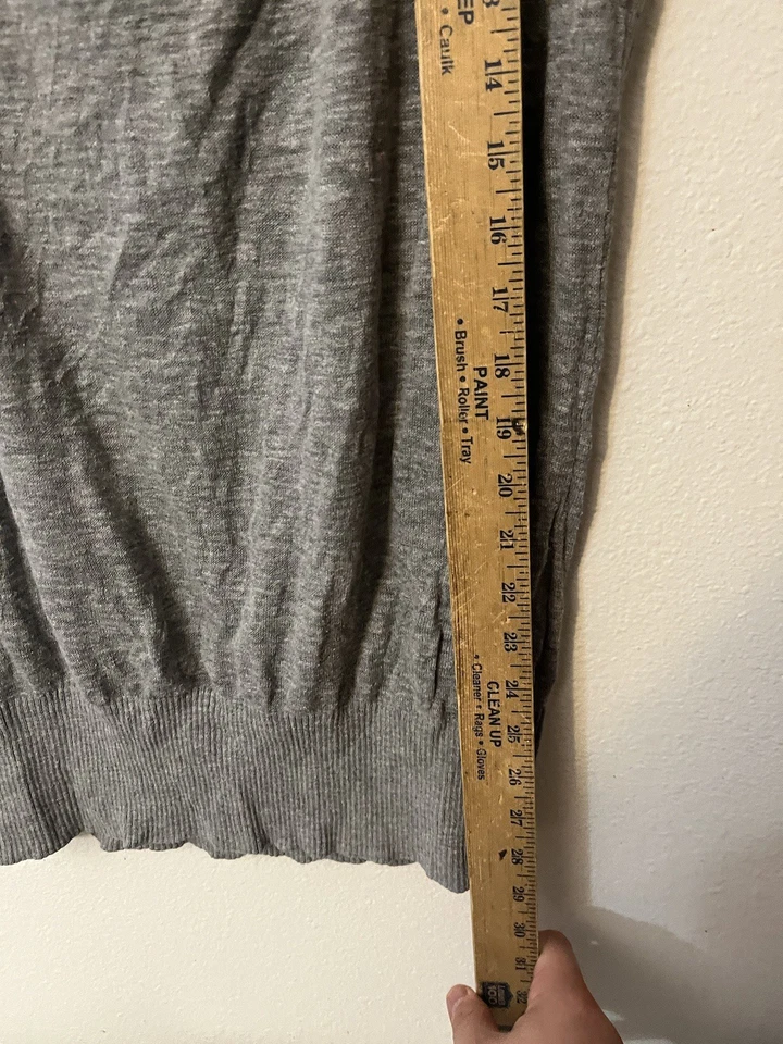 Top Abercrombie Fitch Gris Manga Corta Cuello Redondo Flecos Lentejuelas M Foto 4 de 4