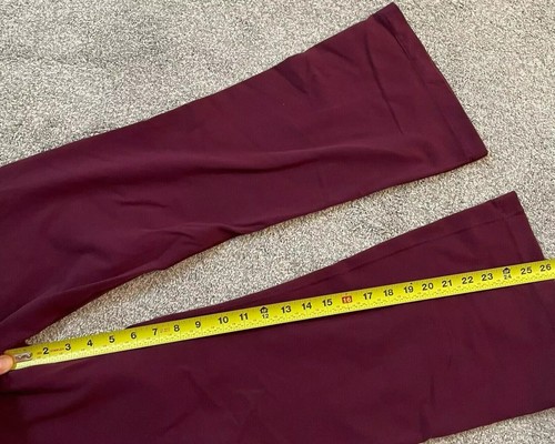 Lululemon Women's Size 34 x 26 Burgundy Groove Mid-Rise Flared Pants (D1) - Picture 5 of 11