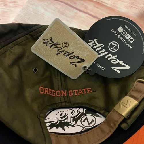 NWT Mens Legend hat Oregon St. Beavers by Zephyr adjustable black, brown bill - Picture 5 of 8
