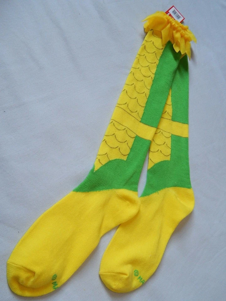 Womens Socks Knee High Shoe Size 4-10 Yellow Green Loki Thor NEW Marvel Comics - Image 2 of 4