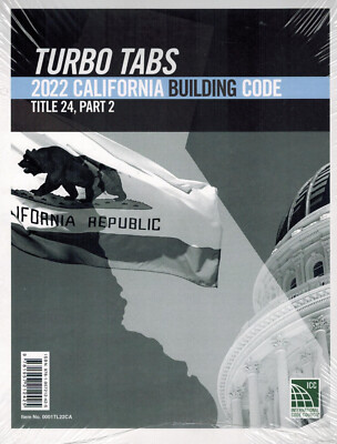 Turbo Tabs: 2022 California Building Code, Title 24, Part 2 (brand New by ICC)