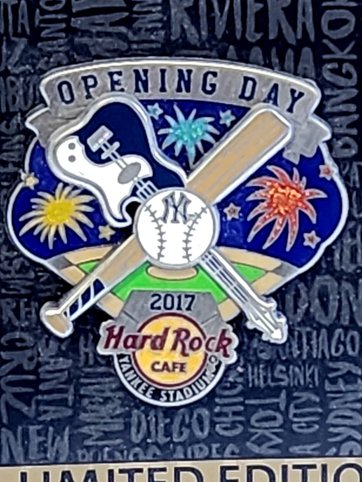 Hard Rock Cafe NY Yankee Stadium 2017 Opening Day Pin LE-300 MLB Baseball 3D Pin - Image 2 of 3