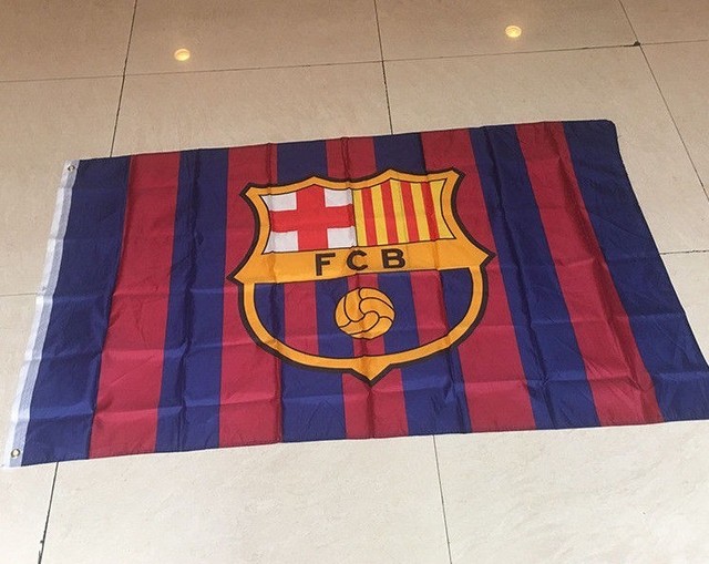Fc Barcelona 3x5 Flag Banner 90150cm Home Colors Football Soccer Messi