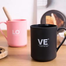 1 Pair Water Cup Toothbrush Holder Share Mug Plastic Sweet Lover Gifts