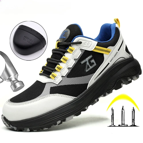 Mode Sicherheitsschuhe Männer Schutz Turnschuhe Arbeit Sneaker Stahlkappe Stiefel - Bild 1 von 26