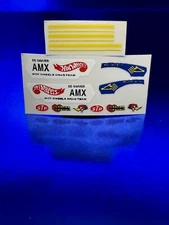 Hot Wheels Redline (CUSTOM AMX ED SHAVER-*NEW*DECALS) **JUST PEEL & STICK**
