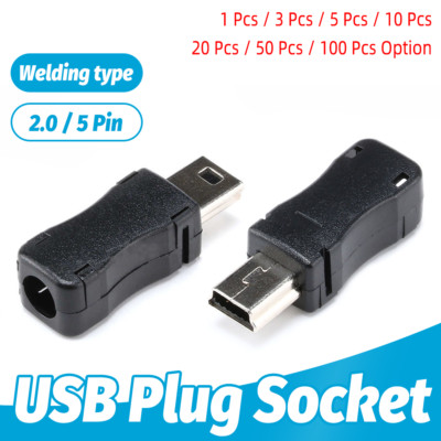 USB Mini B SMT SMD 5 Pin Female Socket Connector Plug Jack Sink Type Mount