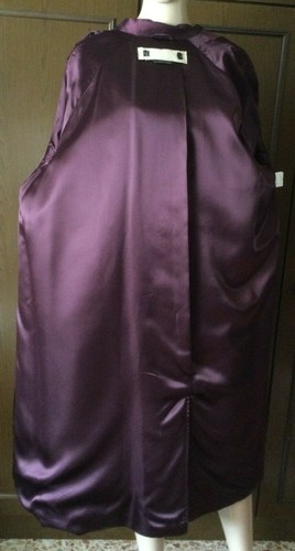 Wool and silk duster MARINA RINALDI Woman, bordeaux color, size 25 Spolverino - Bild 8 von 11