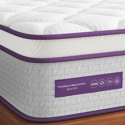 12''/14'' Euro Top Hybrid Memory Foam Mattress in a Box - Full Queen King Size