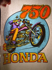 HONDA 750 VINTAGE 1970's MOTORCYCLE IRON ON TRANSFER -NICE, B-8