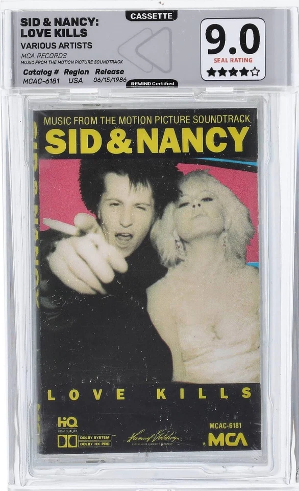 1986 Sid & Nancy Love Kills Sealed Cassette Rewind Certified 9.0 Seal Rating 4/5 - Image 3 of 4