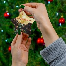 Christmas Manifestation Ceramic Ornament - 4 Shapes - Holiday Decorations
