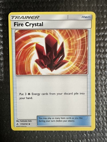 Fire Crystal #173/214 Unbroken Bonds Pokemon Trainer Card