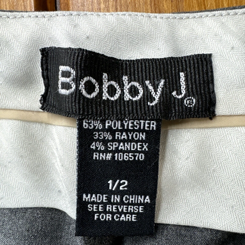 Pantalones de vestir Bobby J para mujer 28x32 gris oscuro 1/2 rectos Foto 4 de 4