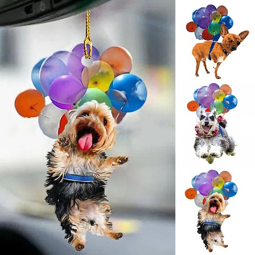 Happy Puppy Bubbles Acrylic Car Pendant Hanging Ornament Interior Decor Supplies - Picture 2 of 15