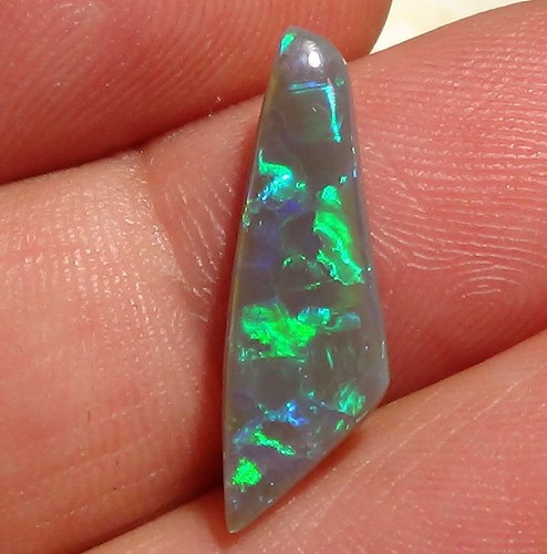 2.3ct GEM DARK OPAL LEUCHTEND GRÜN-TÜRKISE PATTERN VIDEO FLASHFIRE-OPALS - Picture 6 of 6