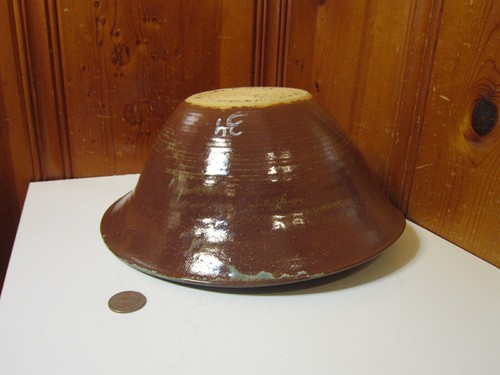 Mud Puddle Studio TN Art Pottery 11 1/2" Centerpiece Bowl Signed Sharon Ingram - Picture 7 of 11