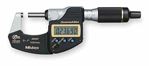 Mitutoyo QuantuMike Digimatic Micrometer, 0-1", IP65, .00005", W/SPC 293-180-30