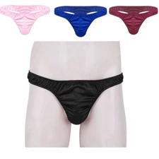 Mens Ruffled Bikini Brief Thong Underwear Sissy Pouch G String Panties Jockstrap