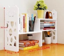 x Scaffale Scrivania Regolabile 38.5x17cm Porta Libri Oggetti Design Moderno bal