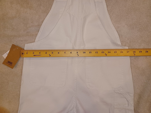 Vans Girl's Large Ground Work Shortall Marshmallow White Overalls -VN000G8WFS8 - Picture 5 of 14