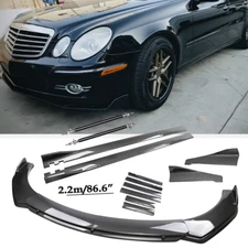 Carbon Fiber Front Bumper Lip Spoiler Splitters Body Kit For Mercedes-Benz E