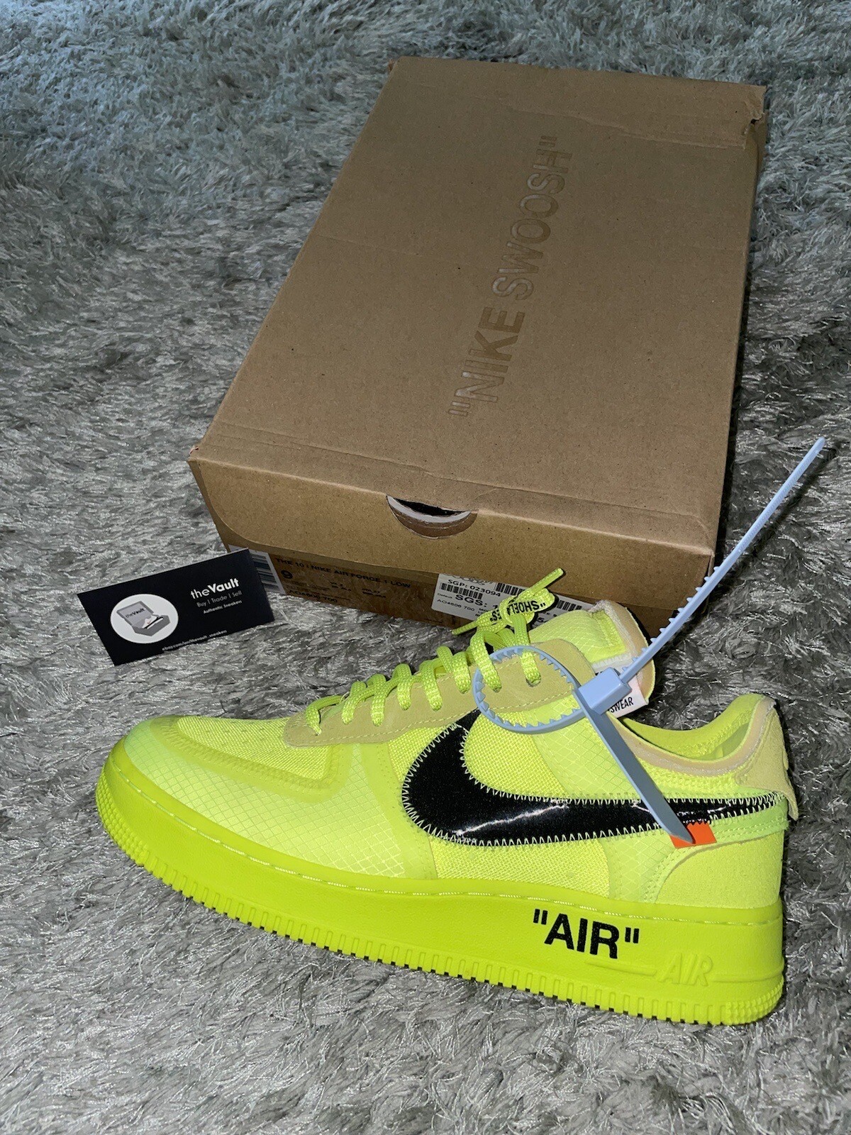OFF WHITE X NIKE VNDS Off White x Nike Air Force 1 Volt taglia 9 pass come NUOVISSIME AO4606 700