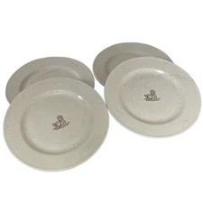 Schwans Food Service Speckled Dinner Plates Collectible Unused Vintage Set Of 4