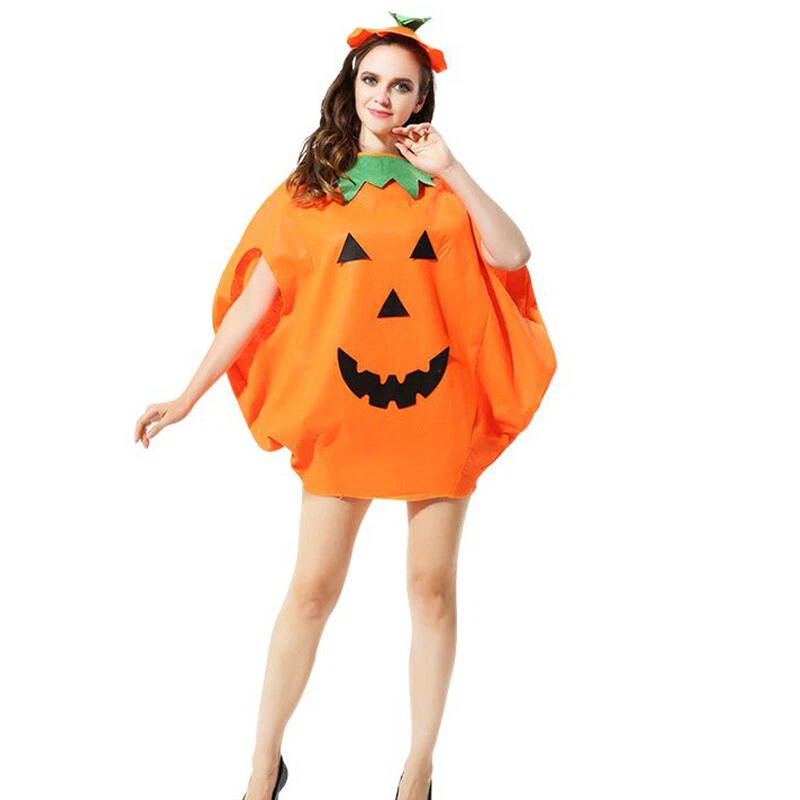 Kid Adult Pumpkin Costume Unisex Fancy Dress Up Halloween Party Festival Cosplay - image 4 of 4